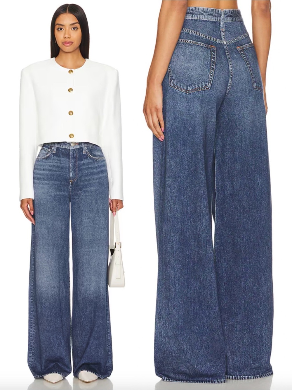 Rag & Bone Miramar Sofie Wide Leg Pant Jeans Kimber - Picture 2 of 6